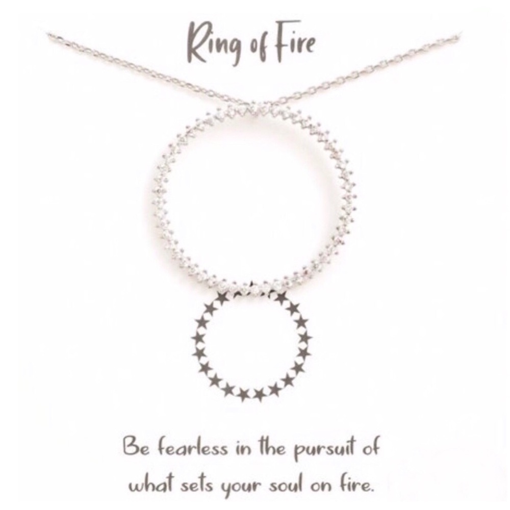 Cubic Zirconia Ring Necklace